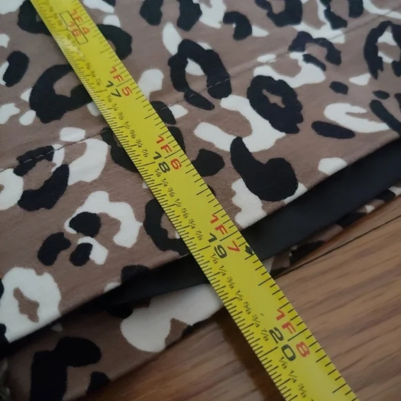 EUC Merona Brown Black Leopard Animal Print High Waisted Pencil Mini Skirt 4 - Picture 9 of 11